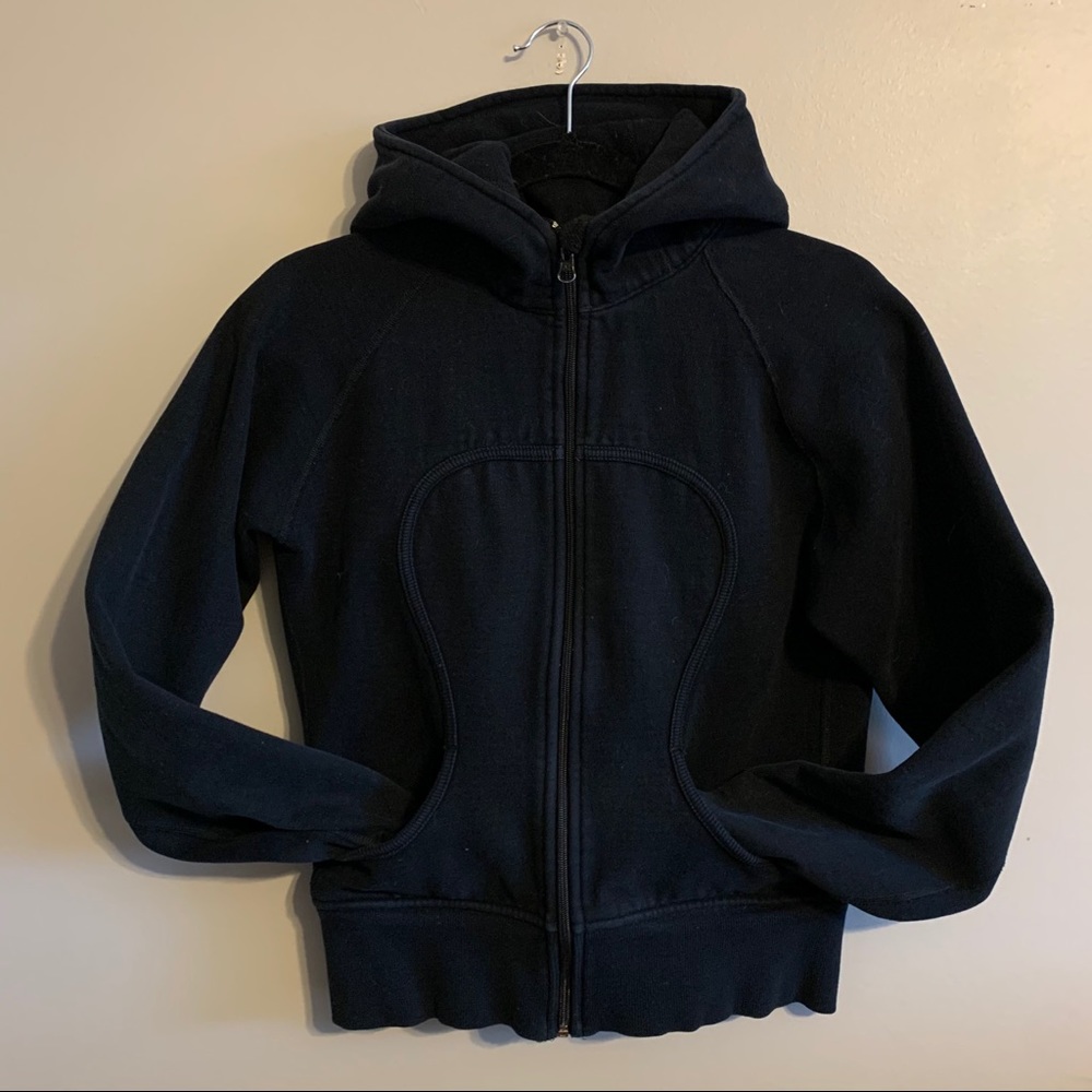 Lululemon size 6 pure black scuba hoodie